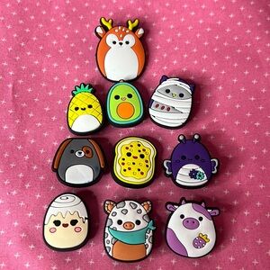 10 Squishmallow Croc Charms